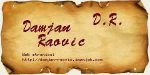 Damjan Raović vizit kartica